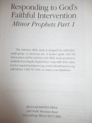 RESPONDING TO GOD’S FAITHFUL INTERVENTION-MINOR PROPHETS By Regular Baptist NEW