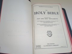 Nice 1942 Holman Jewel KJV Bible Black Genuine Morocco Leather