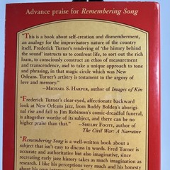 REMEMBERING SONG By Frederick W. Turner – Encounters New Orleans Jazz Tradition