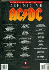 AC/DC The Definitive Guitar Tablature Edition sheet music songbook 800 pages