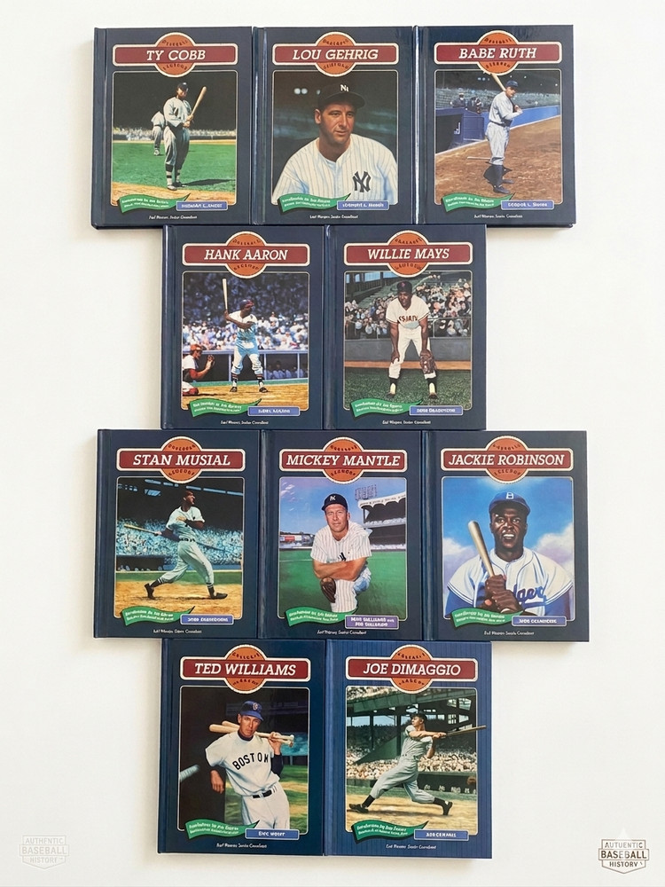 Vintage Chelsea House Baseball Legends Hardcover Book Lot (Set of 10) MLB Books