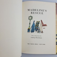 Madeline’s Rescue by Ludwig Bemelmans 1953 Viking Press Hardcover