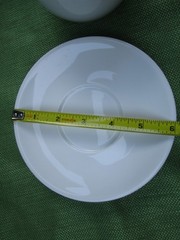 1919 Bristot Caffe Espresso Heavy White Porcelain Cappuccino Cup 8 oz and Saucer