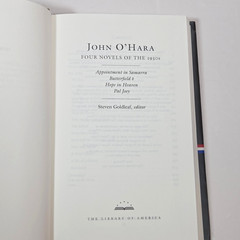 John O’Hara Four Novels 1930s LOA #313 HCDJ Samarra Butterfield Heaven Pal Joey