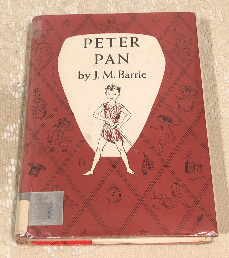 Peter Pan By J.M. Barrie , 1950 Hardcover/Dust Jacket, Charles Scribner’s Sons