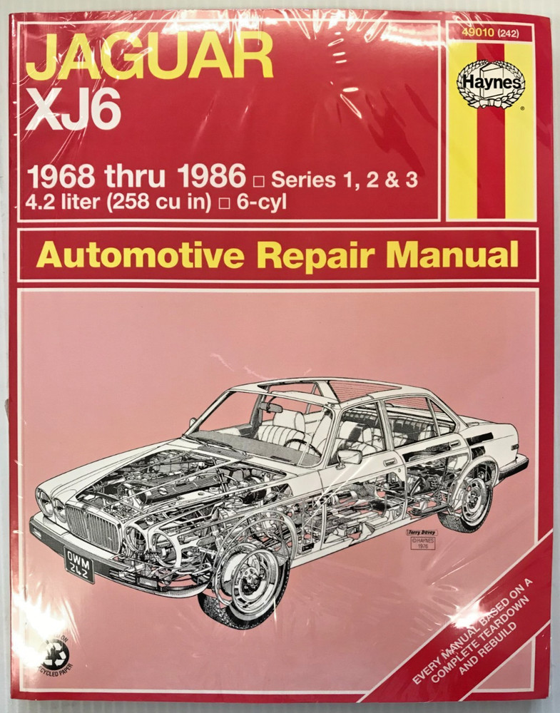 Jaguar XJ6 1968-1986 Series 1, 2 & 3 4.2L 6cyl Haynes Repair 242 NEW SEALED