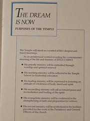 THE TEMPLE, Ensign of Peace (RLDS) PB 1987, 16 PAGES. Row 32.
