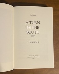 Signed 1st Ed A Turn in the South V.S. Naipaul Franklin Library Leather 1989