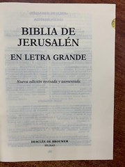 BIBLIA DE JERUSALEN.CATOLICA EN LETRA GRANDE REVISADA Y AUMENTADA CON INDICE