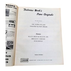 THELONIOUS MONK Revealing Instincts of The Genius of Jazz 1958 Piano Songbook