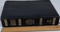 Vintage The King James Study Bible Holy Bible Nelson Black Leather 6.5x 9.5