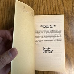 Ferris Bueller’s Day Off (1986) Movie Tie-In Book w/ Photos UNREAD