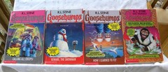 Goosebumps R.L. Stine Lot of 8 PB books Calling All Creeps! Go Eat Worms!