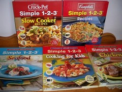 Lot of 5 – Simple 1-2-3 Cookbooks – Chicken, Seafood, Slow Cooker, Kids Recipes