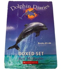 Dolphin Diaries Scholastic Series Book Lot 1-4 Ben M. Baglio Boxed Book Set