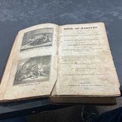 Amos Blanchard „Book of Martyrs” HC leather bound 1831 512 pages