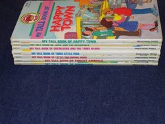 7 TOTAL Preschool Press My Tall Book of HAPPY TOWN forest animals Dinosaurs 1989