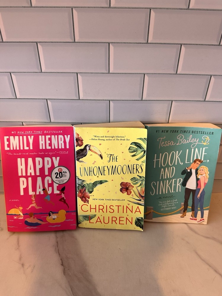 Lot Of 3 Mixed Authors Book Tok Emily Henry Tessa Bailey Christina Lauren