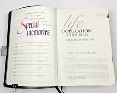 Life Application Study Bible KJV Large Print Black Bonded Leather Tyndale