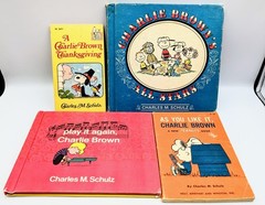 Lot of 4 Charlie Brown Books Softcover Hardcover Several 1st Editions