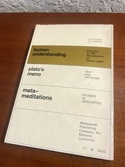 Human Understanding David Hume Sesonske Fleming 1968 Philosophy