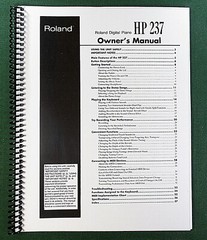 Roland HP-237 Owner’s Instruction Manual: 42 Pages & Protective Covers!
