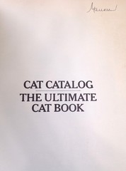 „Cat Catalog”, The Ultimate Cat Book, Large „Very Good” 1st Ed. Book, 352 pages