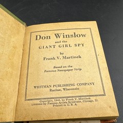 1946 DON WINSLOW Giant Girl Spy Whitman Big Little Book #1408 (BLB11)
