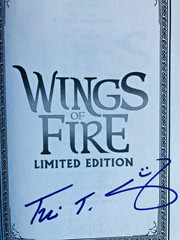 SIGNED The Dragonet Prophecy (Wings of Fire 1) Tui T. Sutherland LIMITED EDITION
