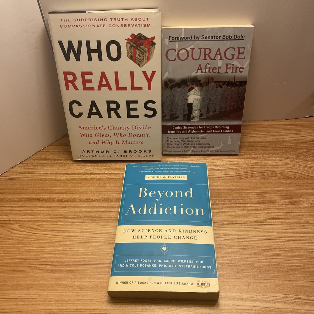 Non-Fiction Book Bundle – Who Really Cares, Courage After Fire,Beyond Addiction