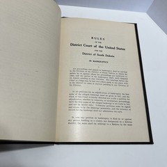 Antique Law Book: Rules of the of the United States District of South Dakota1914