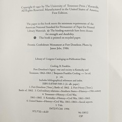 Fort Donelsons Legacy Benjamin Franklin Cooling War & Society KY Tenn 1862-1863