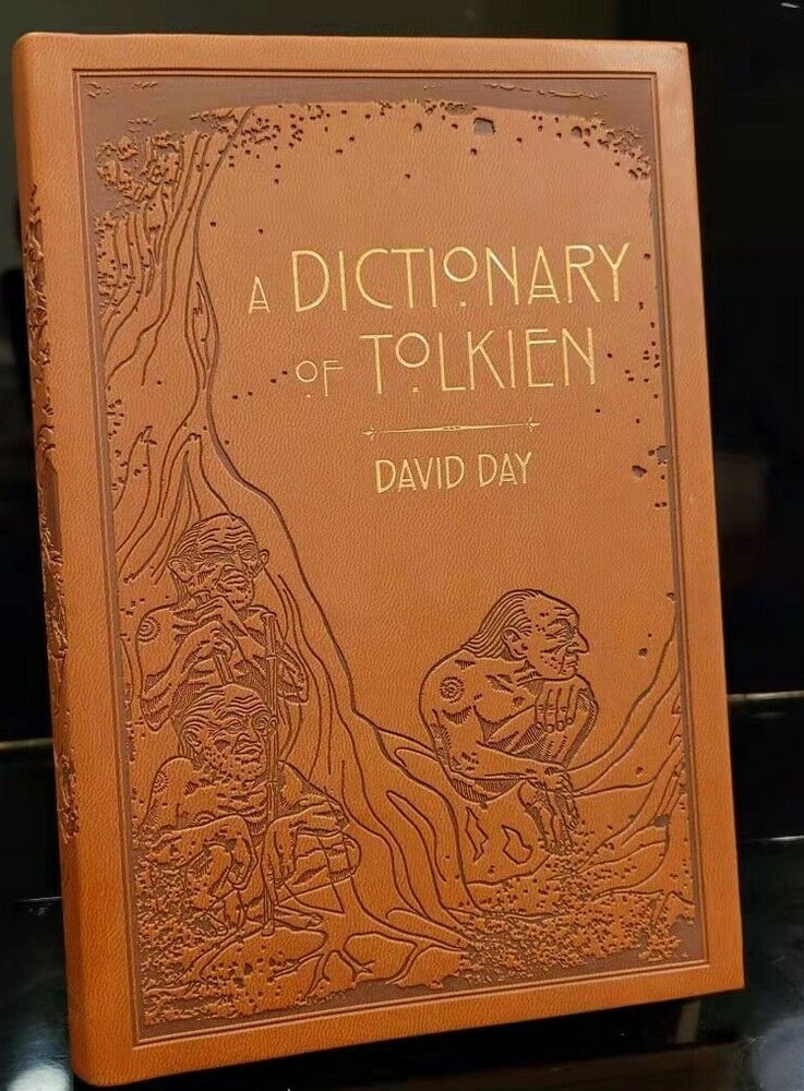 A DICTIONARY OF TOLKIEN David Day Illustrated Guide Flexi Bound Faux Leather NEW