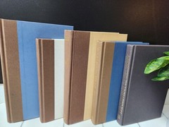 Brown Staging Books: Earthy Decor Objects, Real Hardbacks- Set of 5
