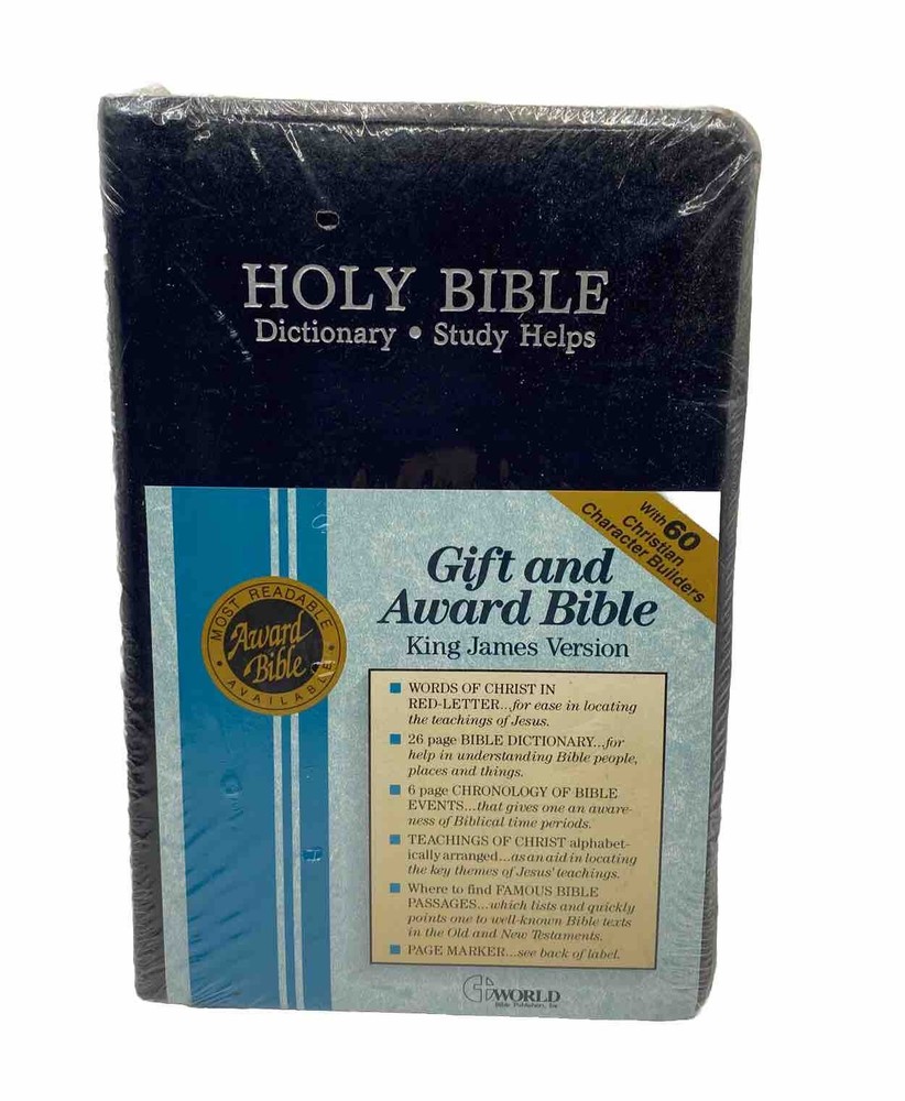 Gift and Award Bible by Thomas Nelson (Navy Blue Imitation Leather) New / Sealed