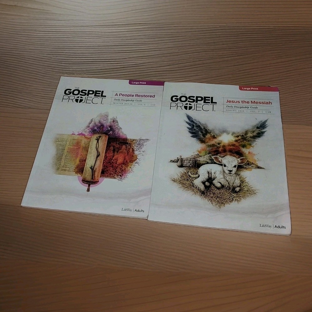 Lifeway Gospel Project Daily Discipline Guide Bible Study Large Print Vol 6 & 7