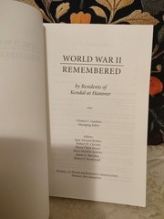 World War II Remembered by Various Authors Greatest Generation WWII American PB