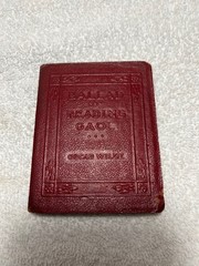 4 LITTLE LEATHER LIBRARY BOOKS 1920s Miniature 3 Red 1 Green LOT Literature Poem
