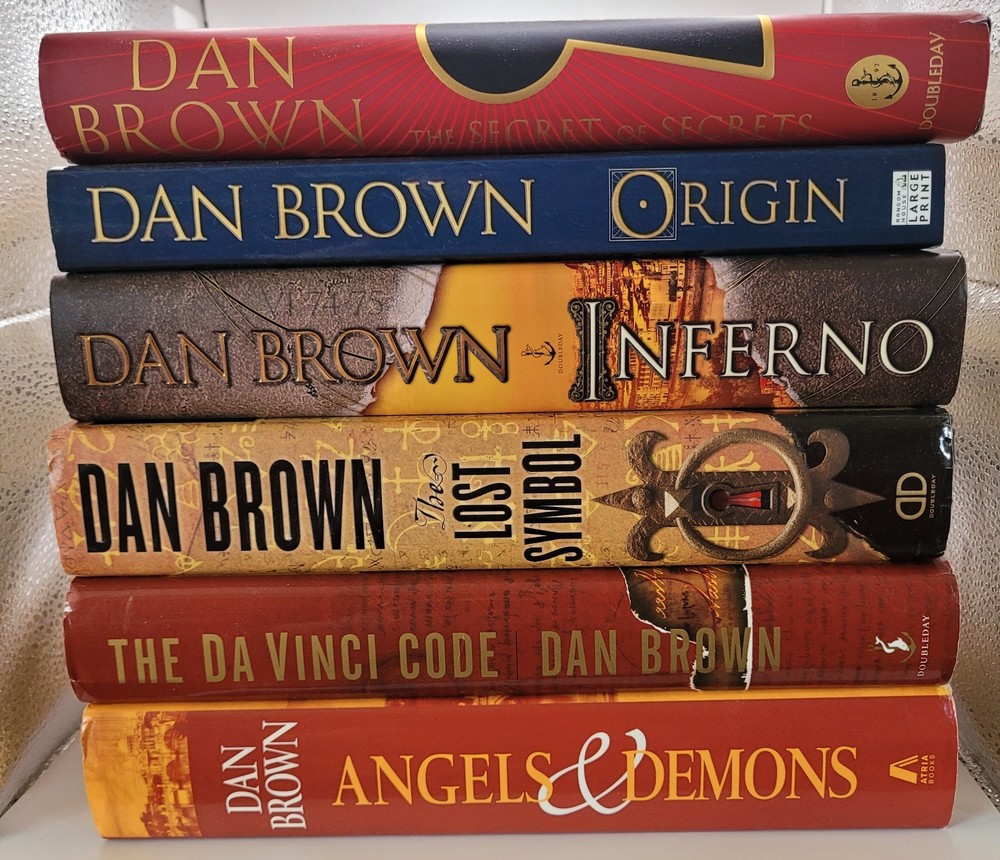 Dan Brown 6 Book Lot Hardcover (5) PB (1) Robert Langdon Series Set Volumes 1-6