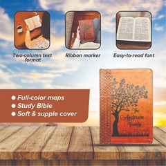 Personalized Family Bible | Custom KJV Family Tree Study Bible | Engraved Bible