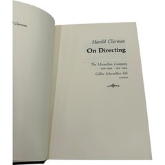 On Directing | Harold Clurman HC 1st Edition Theatre Acting Drama Vintage 1972