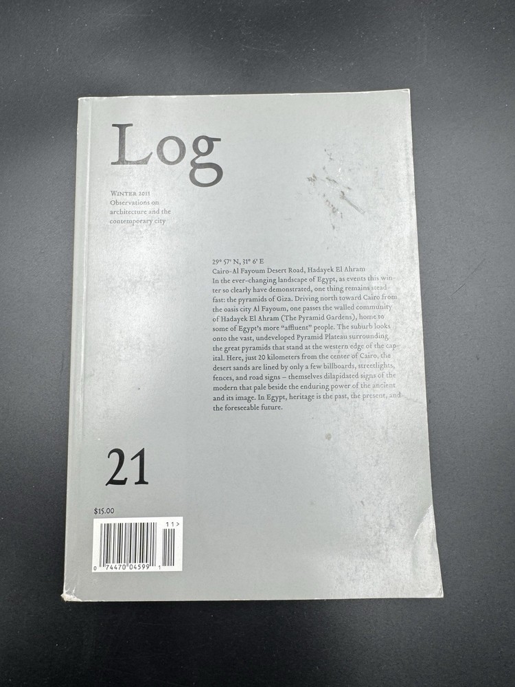 Log 21 Winter 2011 Architecture Journal Rem Koolhaas Eisenman Gehry