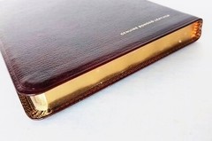World Bible BURGUNDY GENUINE BONDED LEATHER World’s Thinnest Reference Bible KJV