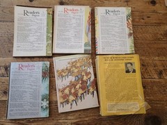 Lot Of 6 ’54 ’60 ’61 ’65 Reader’s DIGEST Vintage History Short Stories 1954 Book