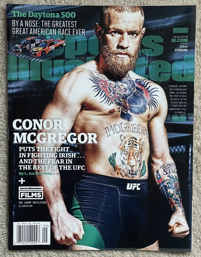 SPORTS ILLUSTRATED MAGAZINE 2016 CONOR MCGREGOR UFC CHAMPION-FIRST/RARE-NO LABEL