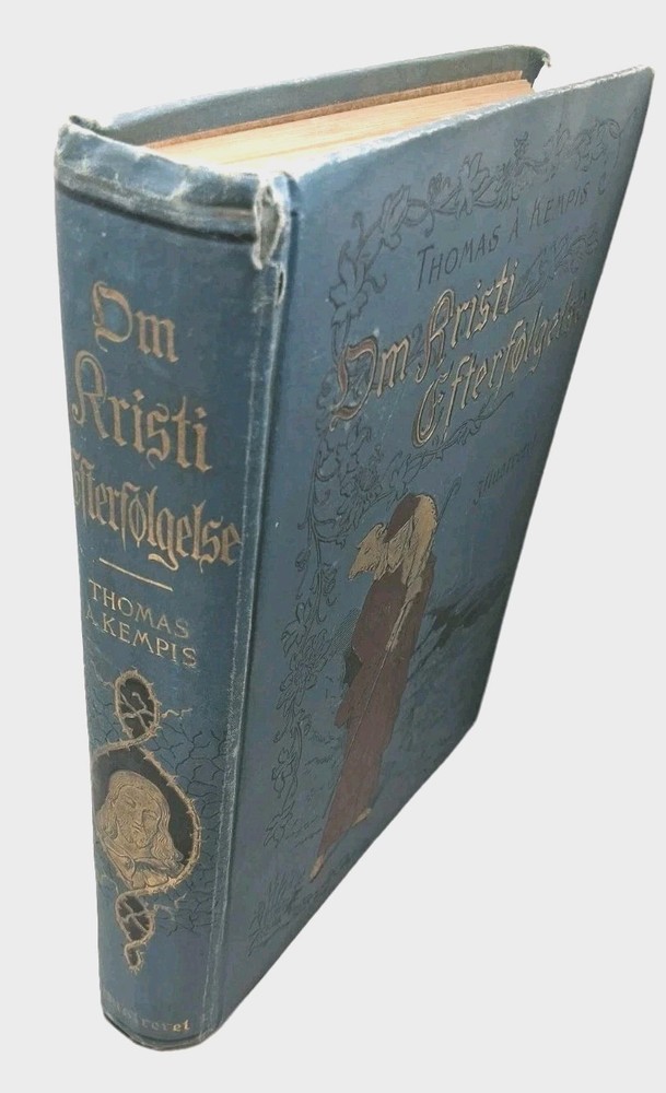 1893 Imitation of Christ Om Kristi Efterfolgelse KEMPIS ~RARE in Swedish/illust.