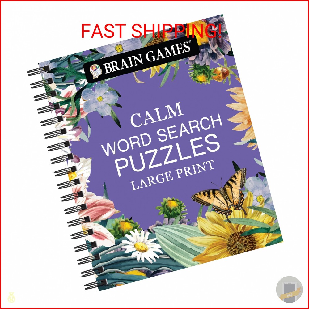 Brain Games – Calm: Word Search Puzzles – Large Print (Brain Games Large Print)