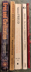 Sigmund Freud books, lot of 5, Eros and Civilization, Moses and Monotheism