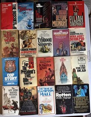 lot of 20 VINTAGE PAPERBACKS – action thriller espionage mystery