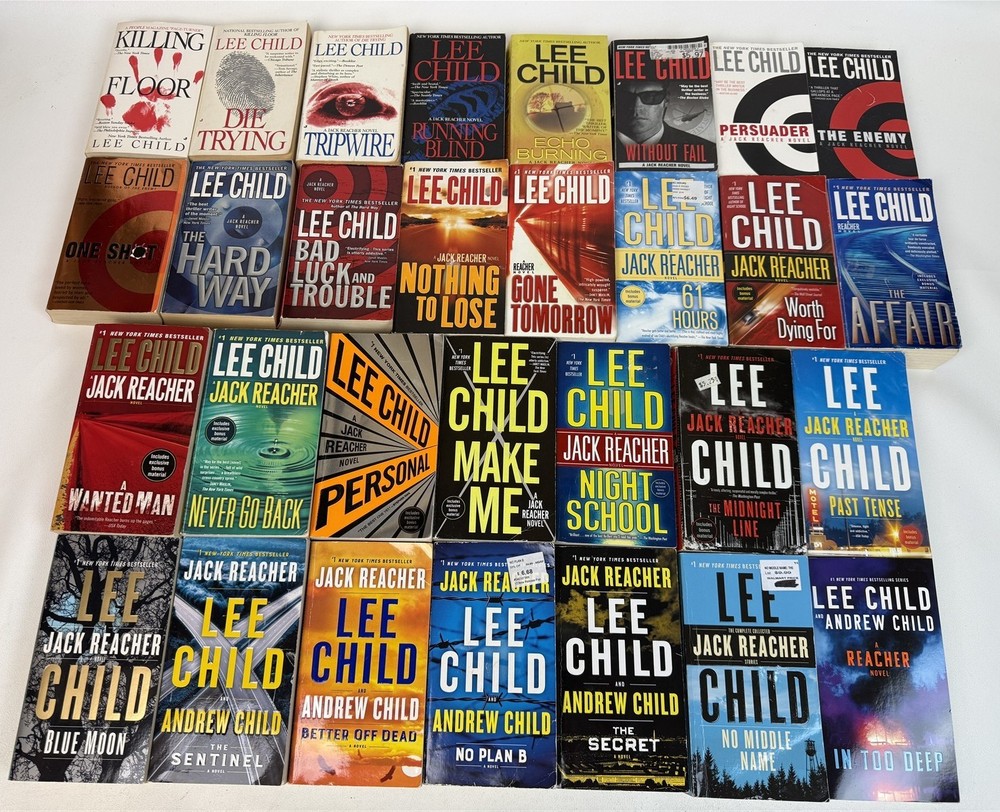 Lee Child Lot 1st 30 Jack Reacher Paperback Killing Floor – In Too Deep +Stories
